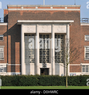 This 1930s art deco building was former town hall of Dagenham Borough Council now used by London Borough of Barking & Dagenham Stock Photo