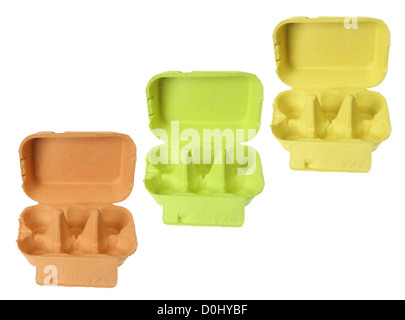 Color Egg Cartons Stock Photo