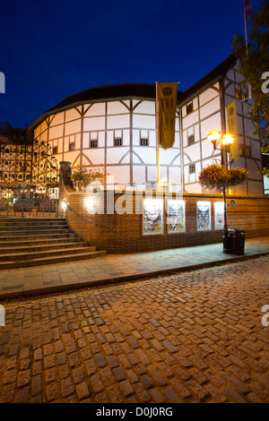 A view of Shakespeare's Globe Theatre on the banks of the river Thames. Stock Photo