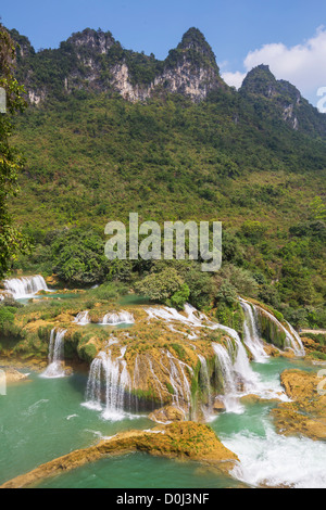 Ban Gioc - Detian waterfall in Vietnam Stock Photo