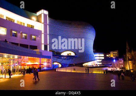 Selfridges department store in the Bullring shopping area of Birmingham at night. Stock Photo