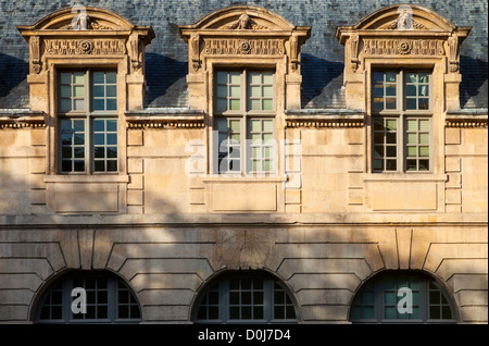 Window dormers at Hotel de Sully in les Marais, Paris France Stock Photo