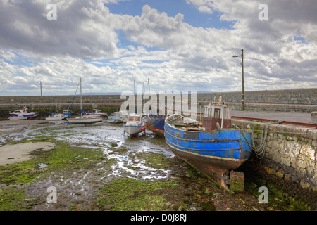 The small fishing harbour at Barna, near Galway in Ireland. Stock Photo