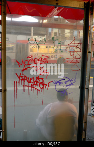 san francisco bus shelter stop Stock Photo