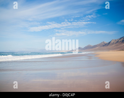 Cofete beach on the undeveloped south west coast of Fuerteventura, Canary Islands, Spain Stock Photo
