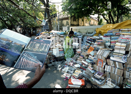 An Old book shop on a platform in Mylapore Chennai or Madras