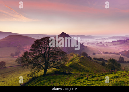 View from Chrome Hill in the Peak District at sunrise. Stock Photo