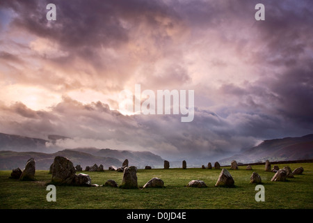 Castlerigg Stone Circle in the Lake District National Park. Stock Photo