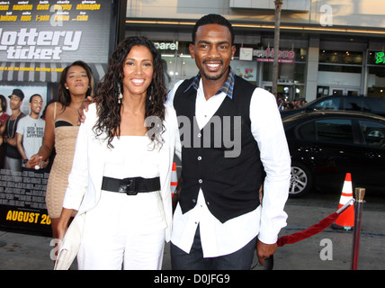 Bill Bellamy & Wife The World Premiere of 'Lottery Ticket' held at Grauman's Chinese Theater Los Angeles, California - 12.08.10 Stock Photo