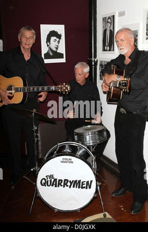 'The Quarrymen' Rod Davis, Len Garry and Colin Hanton with Aaron ...