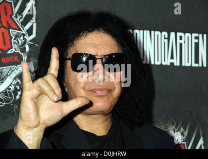 Gene Simmons 'Guitar Hero: Warriors Of Rock' Launch held at Paramount Studios Hollywood, California - 27.09.10 Stock Photo