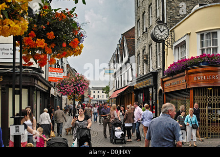 A view down Abbeygate Street in Bury St. Edmunds. Stock Photo