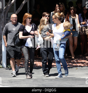 Tobey Maguire and his son, Otis Tobias, head out for a family lunch in
