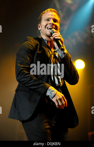 Brian Littrell of Backstreet Boys, performing on stage at the Molson Canadian Amphitheatre Toronto, Canada Stock Photo