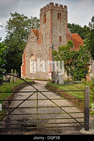 Exterior of St Mary the Virgin church in Lindsell. Stock Photo