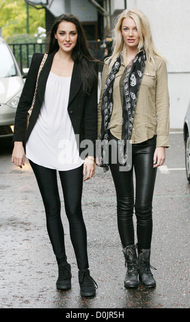 Laura Zilli and Samantha Rowley outside the ITV studios London, England - 29.09.10 Stock Photo