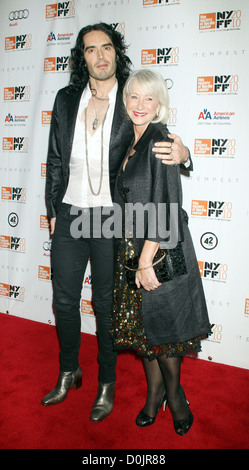 Russell Brand and Helen Mirren 48th New York Film Festival - Premiere of 'The Tempest' - Arrivals New York City, USA - 02.10.10 Stock Photo