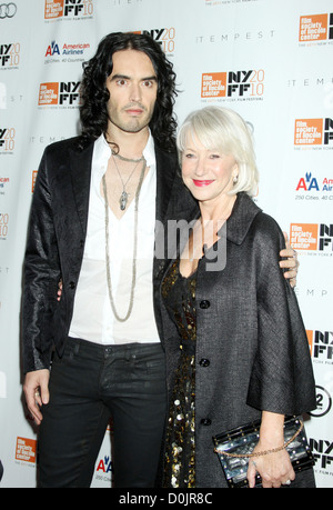 Russell Brand and Helen Mirren 48th New York Film Festival - Premiere of 'The Tempest' - Arrivals New York City, USA - 02.10.10 Stock Photo