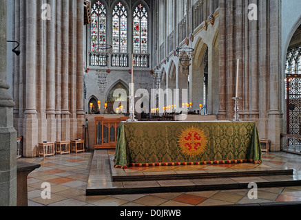 Interior of the cathedral in Bury st Edmunds. Stock Photo