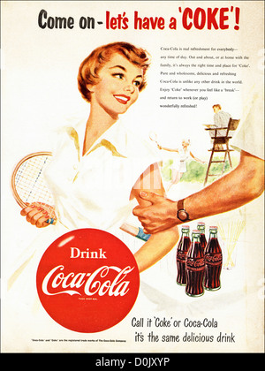 1954 British advertisement for Coca-Cola Stock Photo - Alamy