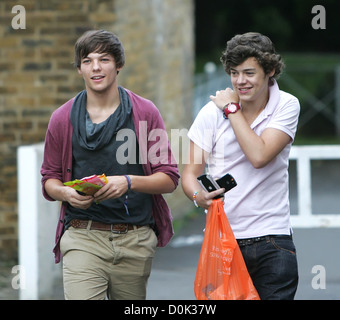 Louis Tomlinson of One Direction arrives at 'The X Factor' rehearsal  studios London, England - 12.11.10 Stock Photo - Alamy