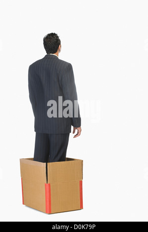 inside view of cardboard box with three hands trying to reach the ...