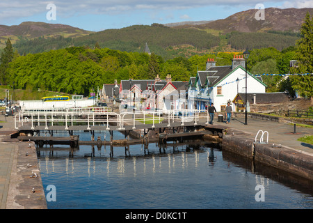 Locks on the Caledonian Canal in Fort Augustus, in the Highlands of ...