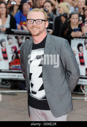 Simon Pegg UK premiere of 'Scott Pilgrim Vs The World' held at the Empire Leicester Square - Arrivals London, England - Stock Photo