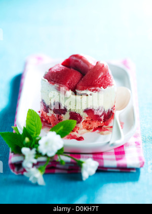 Vacherin with berries Stock Photo