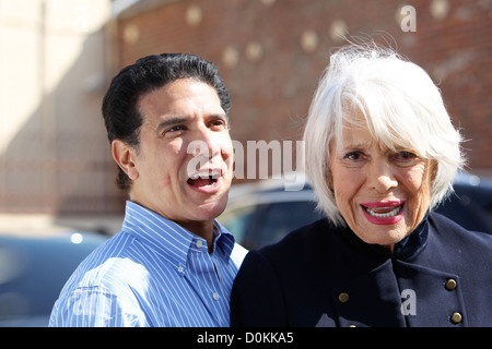 Corky Ballas and Carol Channing outside the dance rehearsal studio for ABC-TV's 'Dancing with the Stars' Los Angeles, Stock Photo