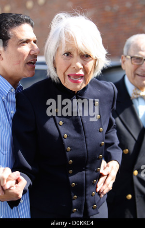 Corky Ballas and Carol Channing outside the dance rehearsal studio for ABC-TV's 'Dancing with the Stars' Los Angeles, Stock Photo