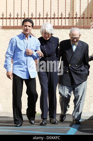 Corky Ballas, Carol Channing and her husband Harry Kullijian outside the dance rehearsal studio for ABC-TV's 'Dancing with the Stock Photo