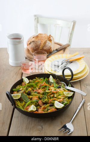 Vegetable paella Stock Photo