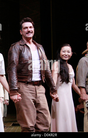 Paulo Szot and Li Jun Li Closing night of the Lincoln Center Theater production of 'South Pacific' at the Vivian Beaumont Stock Photo