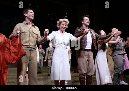 Andrew Samonsky, Kelli O'Hara, Paulo Szot, Li Jun Li, Danny Burstein and cast Closing night of the Lincoln Center Theater Stock Photo