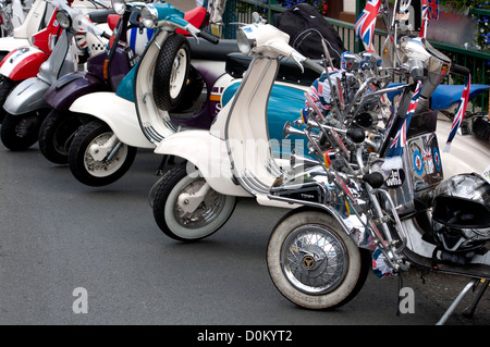 Motor scooters Stock Photo