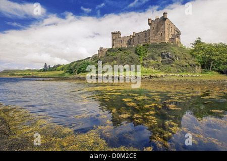 Dunvegan castle on the Isle of Skye - the seat of the MacLeod of MacLeod, Scotland Stock Photo