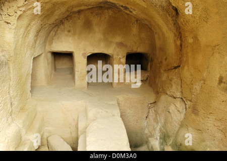 Loculi, Tombs of the Kings, Paphos Stock Photo