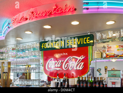 Nifty Fiftys Soda Fountain, Port Townsend, Olympic Peninsula, Washington, USA Stock Photo