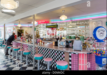 Nifty Fiftys Soda Fountain, Port Townsend, Olympic Peninsula, Washington, USA Stock Photo