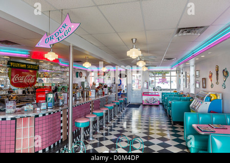 Nifty Fiftys Soda Fountain, Port Townsend, Olympic Peninsula, Washington, USA Stock Photo