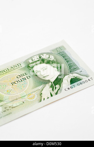 One Pound Paper Note one pound bank note paper bill Stock Photo - Alamy