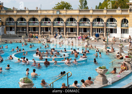 Szechenyi Baths in Budapest, the capital of Hungary. Stock Photo