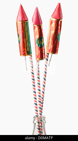 Close-up of bottle rockets Stock Photo - Alamy