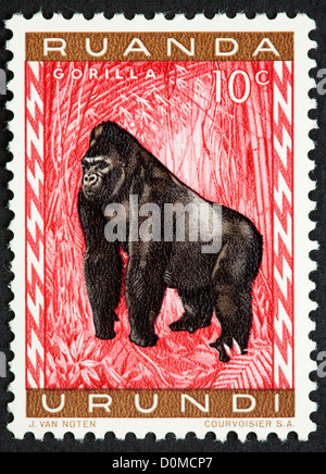 Ruanda postage stamp Stock Photo
