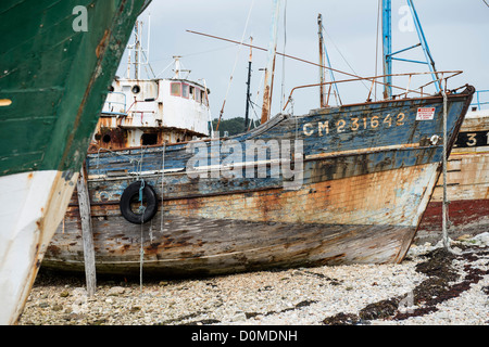 Wrecked Fishing Cutter at Camaret, Crozon, Britany, France Stock Photo