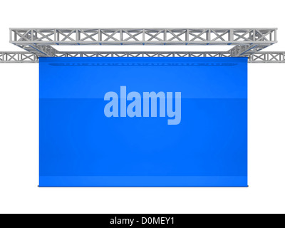 Blue Cinema Projection Screen - Computer Art Series Stock Photo