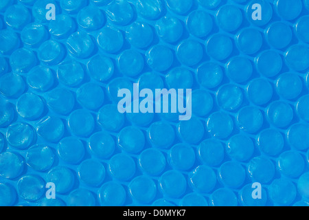 Blue plastic bubble wrap texture, can be used for wrapping fragile elements Stock Photo