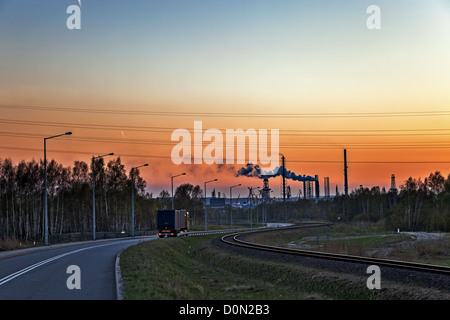 Truck on road - speed and delivery concept. Stock Photo