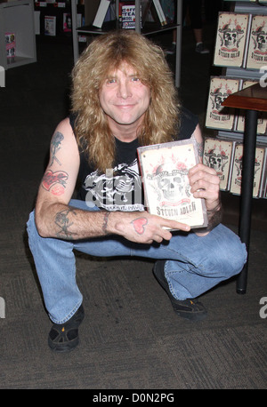 Original Drummer For Guns n' Roses, Steven Adler at his book signing for 'My Appetite For Destruction' at Borders Bookstore. Stock Photo